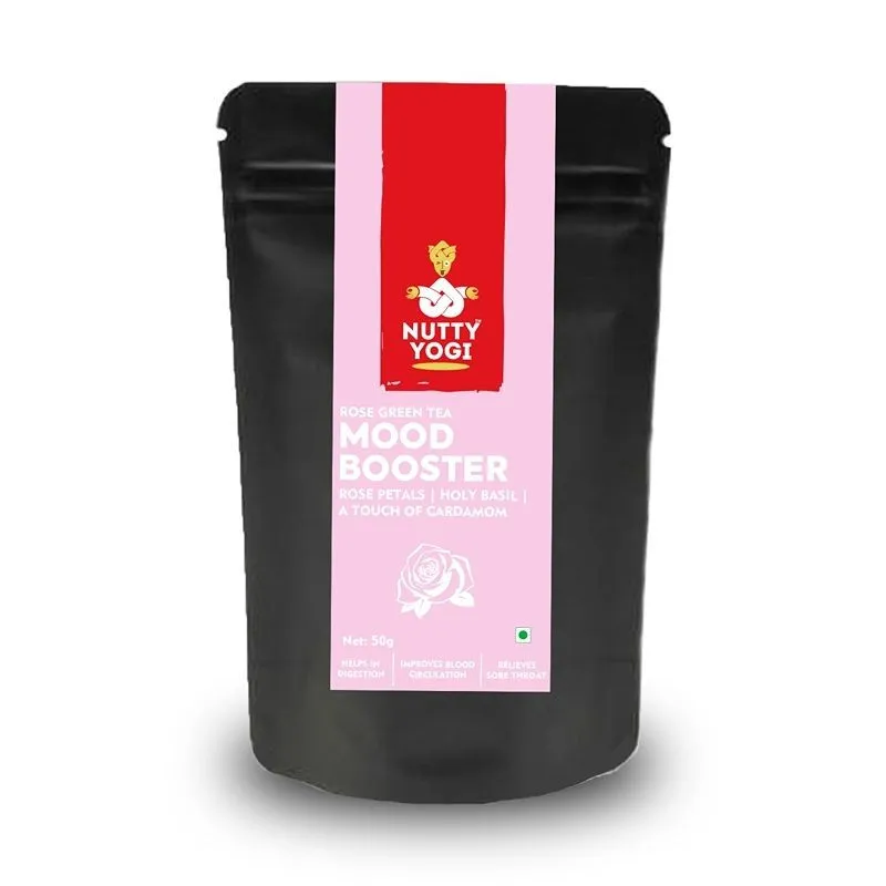 Nutty Yogi Mood Booster Tea Rose Green Tea