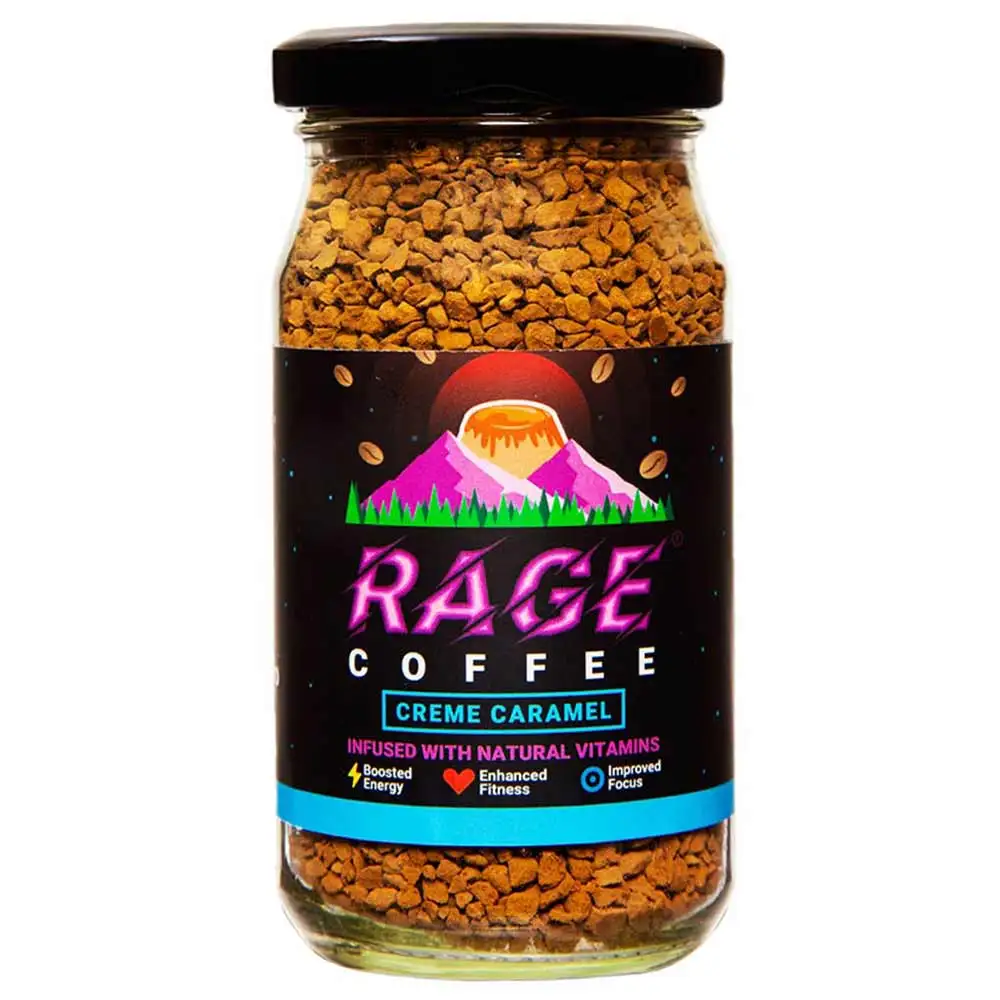 Rage Coffee Premium Arabica Instant Coffee,  50 g  Creme Caramel