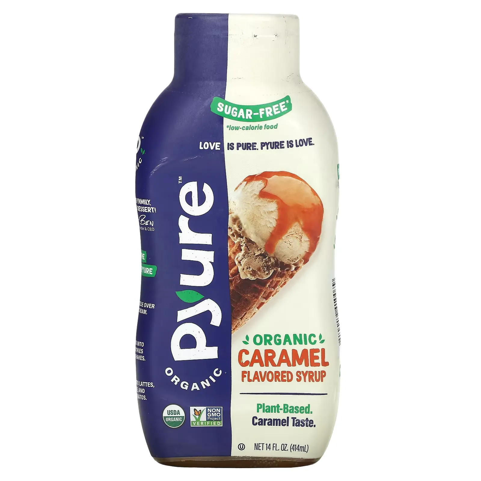 Organic Caramel Flavored Syrup, Keto, 0 Sugar, 14 fl oz (414 ml)