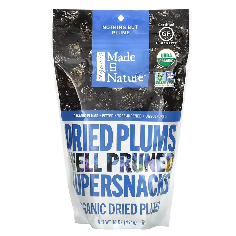 Organic Dried Plums, Well Pruned Supersnacks, 16 oz (454 g)