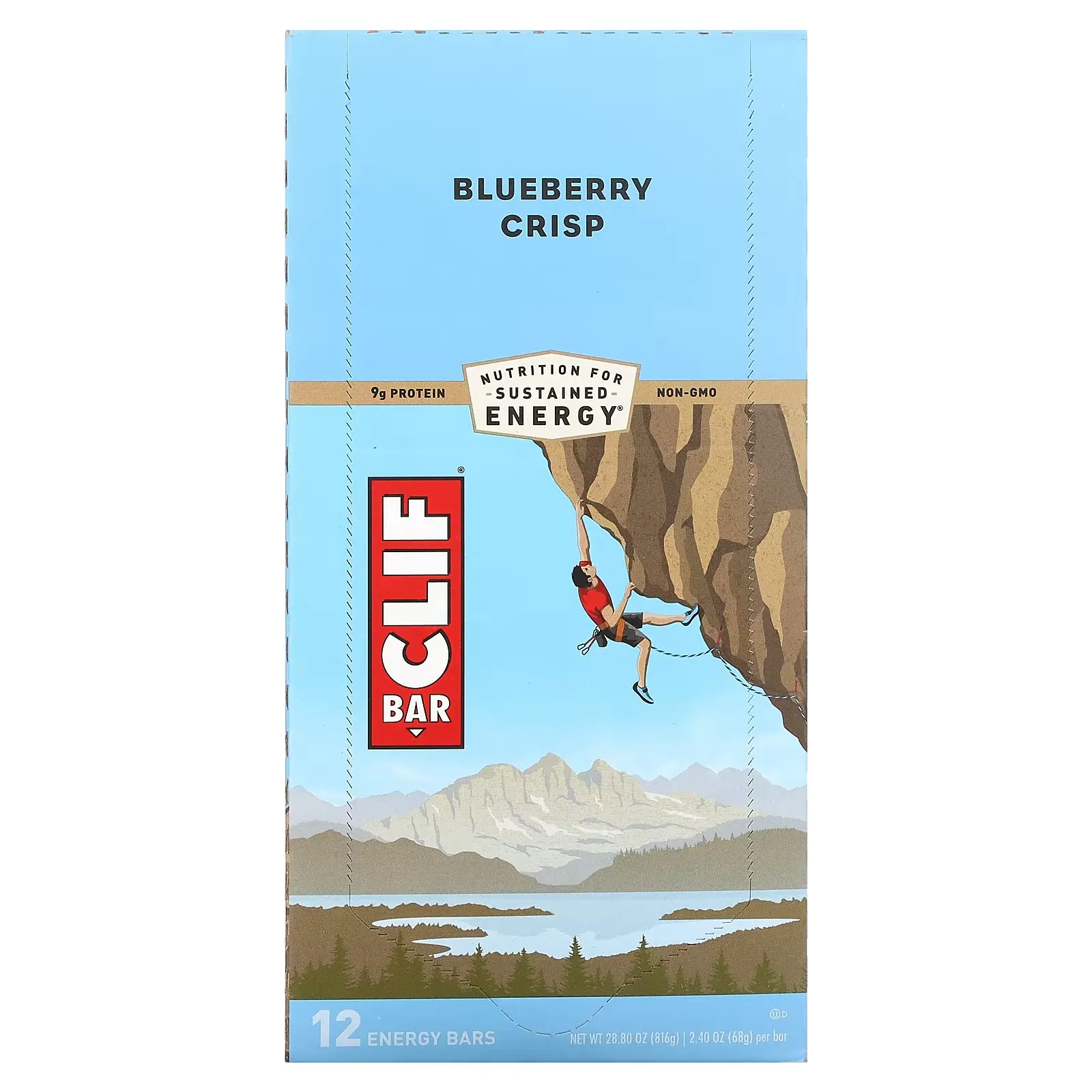 Energy Bar, Blueberry Crisp, 12 Bars, 2.40 oz (68 g) Each