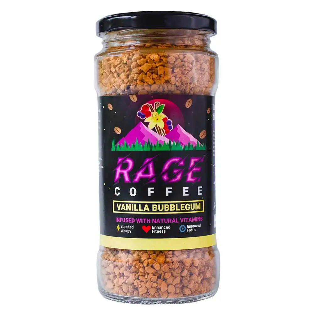 Rage Coffee Premium Arabica Instant Coffee,  100 g  Vanilla Bubblegum