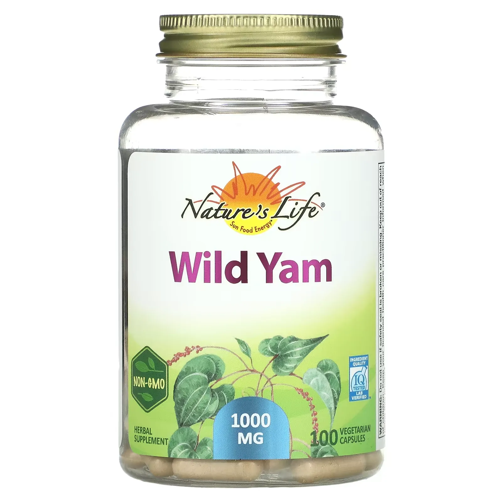 Wild Yam, 500 mg, 100 Vegetarian Capsules