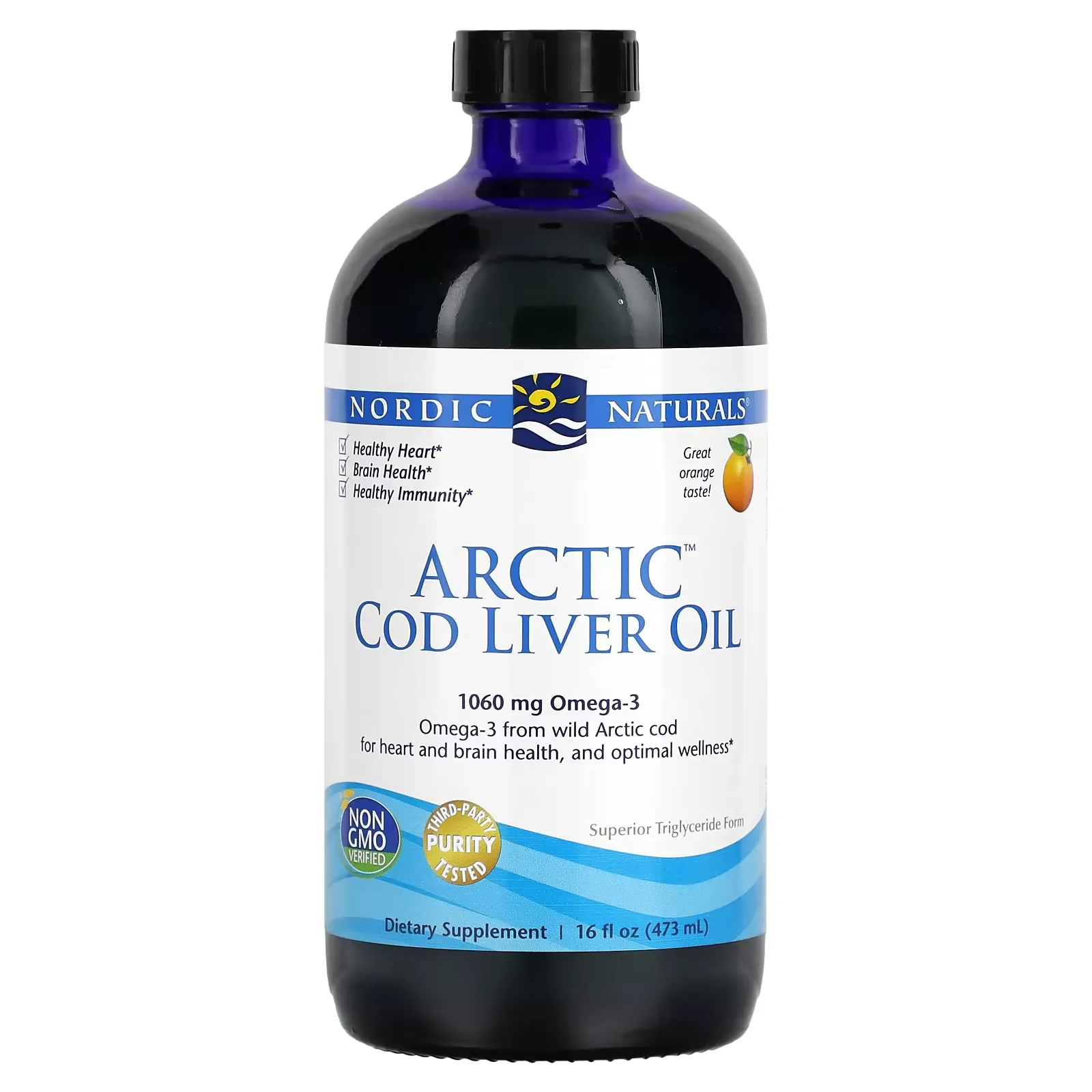 Arctic Cod Liver Oil, Orange, 16 fl oz (473 ml)