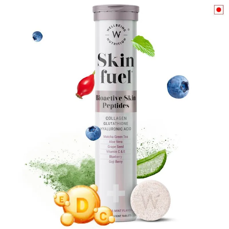 Wellbeing Nutrition Skin Fuel With Glutathione, Japanese Collagen, HLA & Antioxidants For Skin Glow