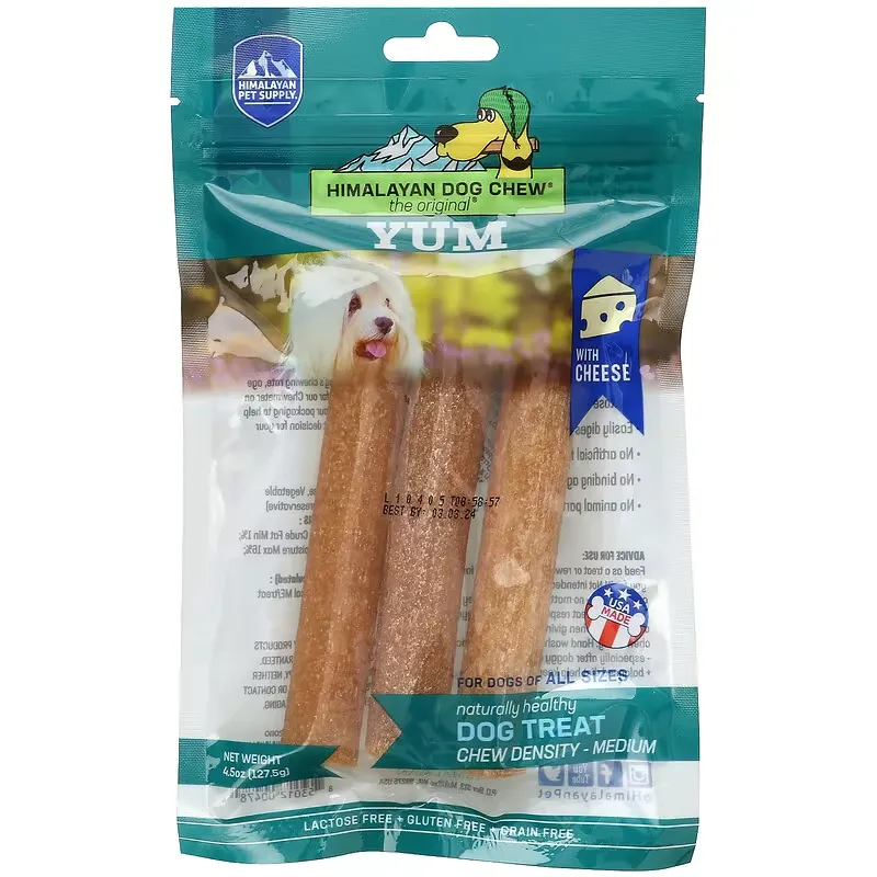 Himalayan Dog Chew, Yum, Medium, All Sizes, Cheese, 4.5 oz (127.5 g)