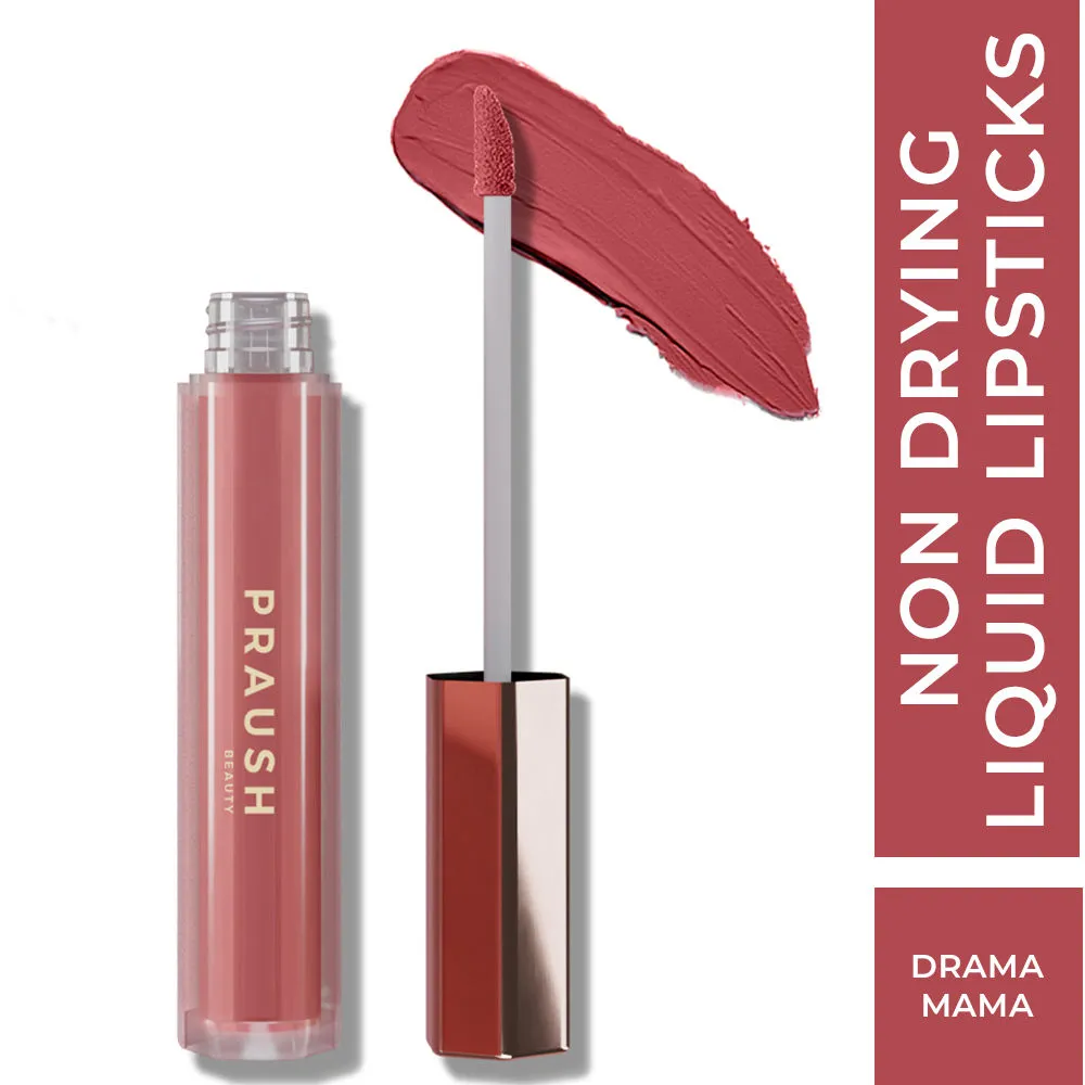 Praush (Formerly Plume) Luxe Matte Liquid Lipstick - Drama Mama