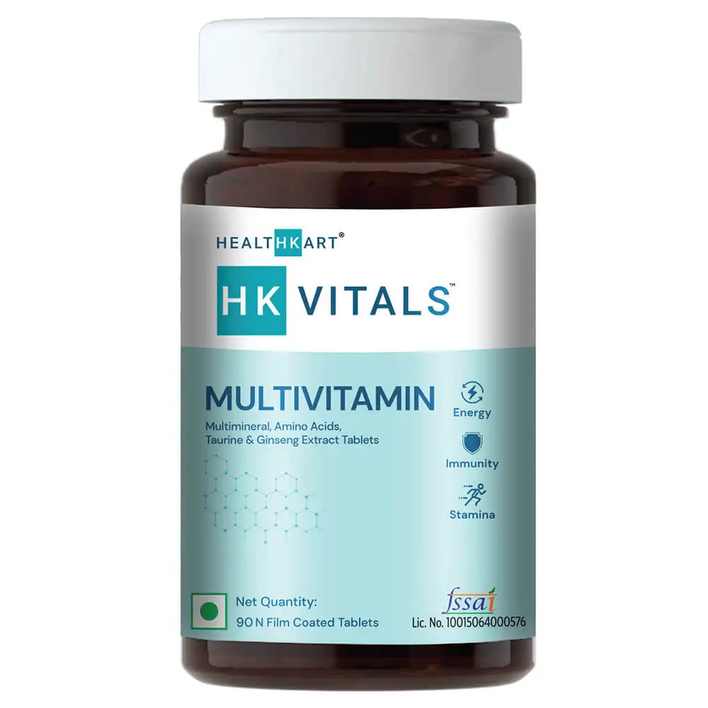 Healt HK Vitals Multivitamin with Multimineral,Taurine & Ginseng Extract,  90 tablet(s)  Unflavoured