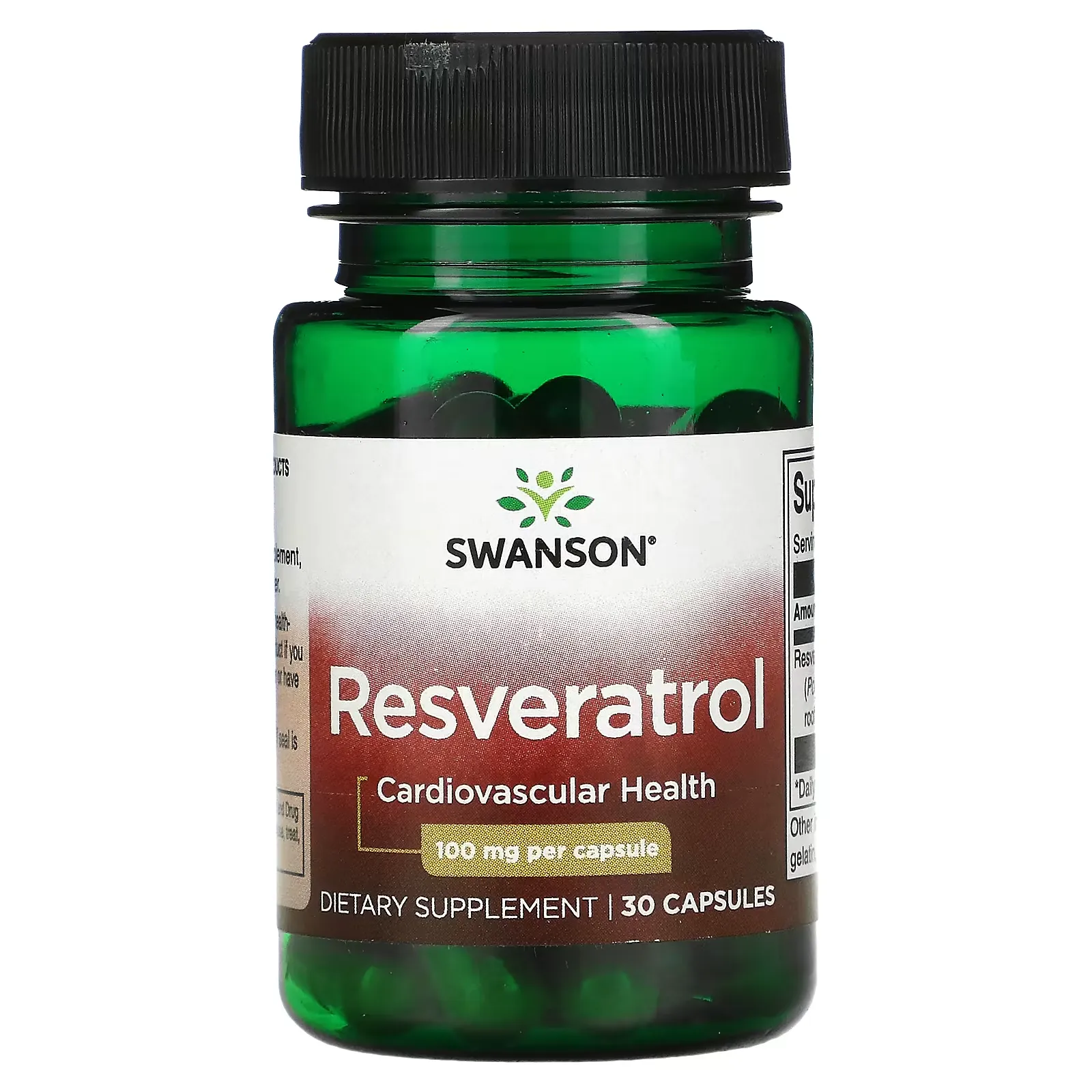 Resveratrol, 100 mg, 30 Capsules