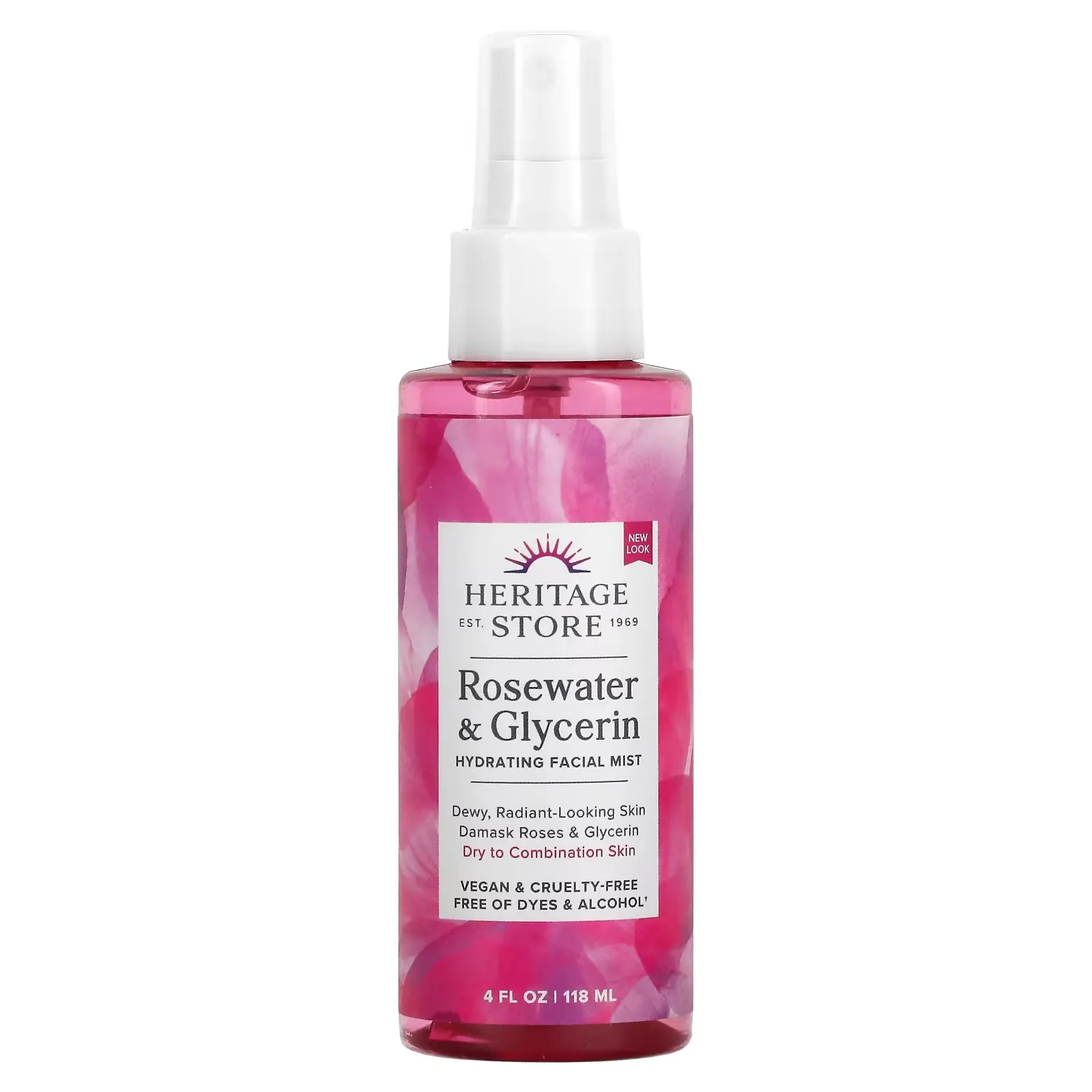 Rosewater & Glycerin, Hydrating Facial Mist, 4 fl oz (118 ml)