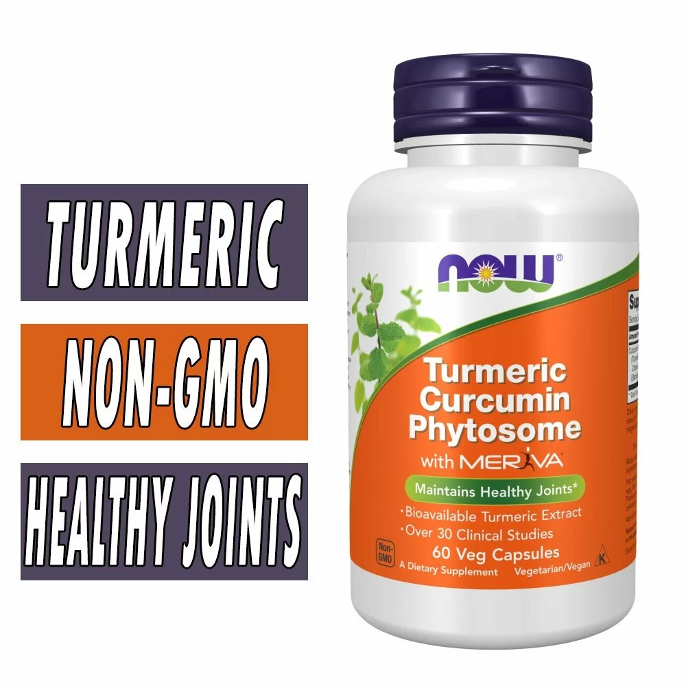 NOW Turmeric Curcumin Phytosome - 60 Veg Capsules