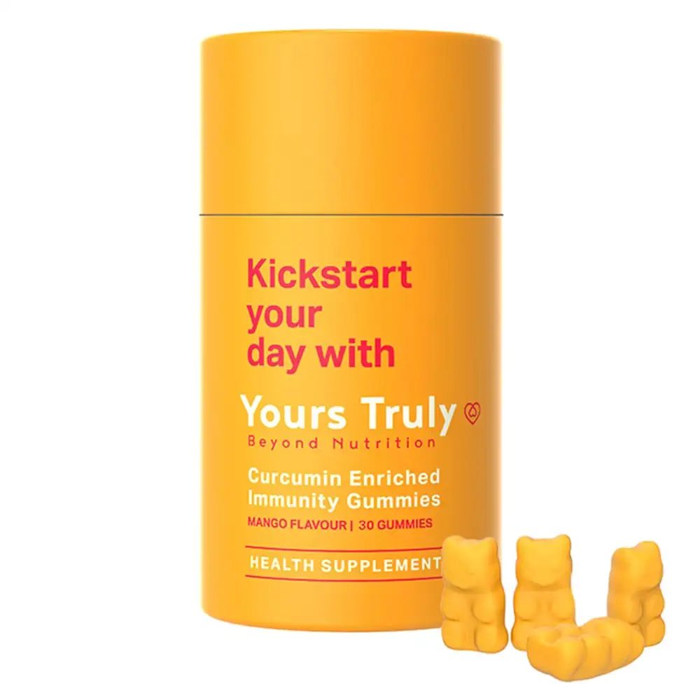 Yours Truly Curcumin Enriched Immunity Gummies Mango Flavour,  30 gummies