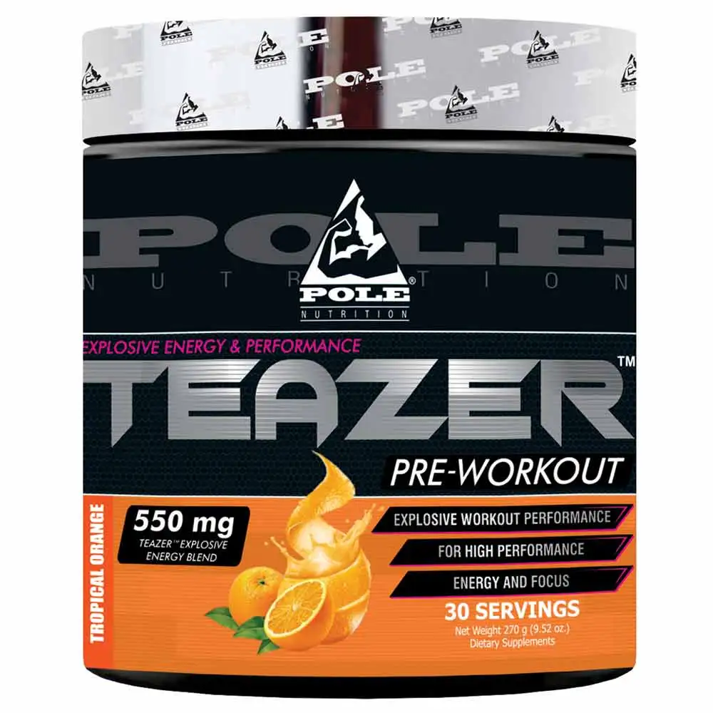 Pole Nutrition Teazer Pre Workout,  0.59 lb  Tropical Orange