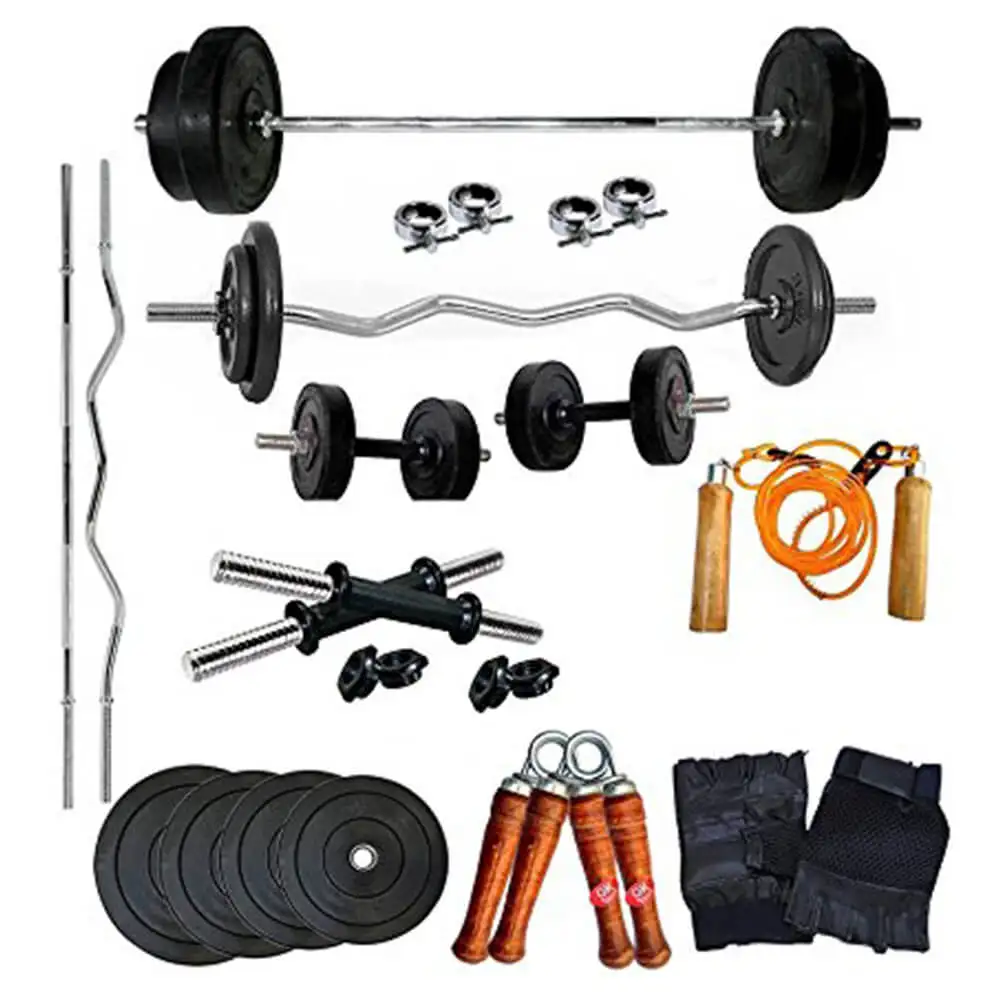 Aurion 32A Plastic Home Gym Set 32Kg (Black)