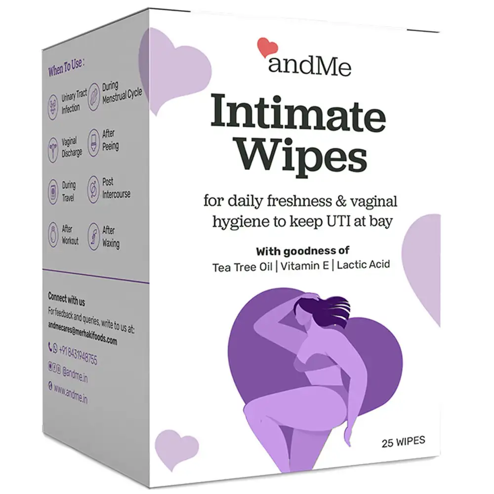 andMe Intimate Wipes,  Tea Tree Oil  25 Piece(s)/Pack