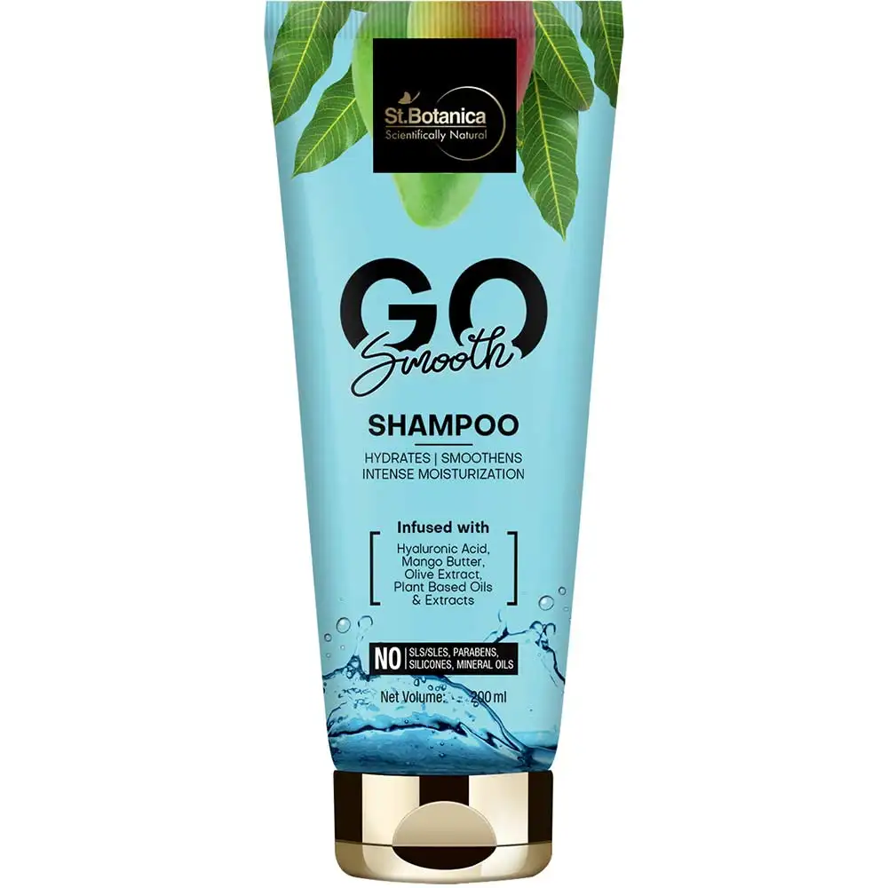 St.Botanica GO Smooth Hair Shampoo,  200 ml  with Hyaluronic Acid, Mango Butter, Olive Extracts