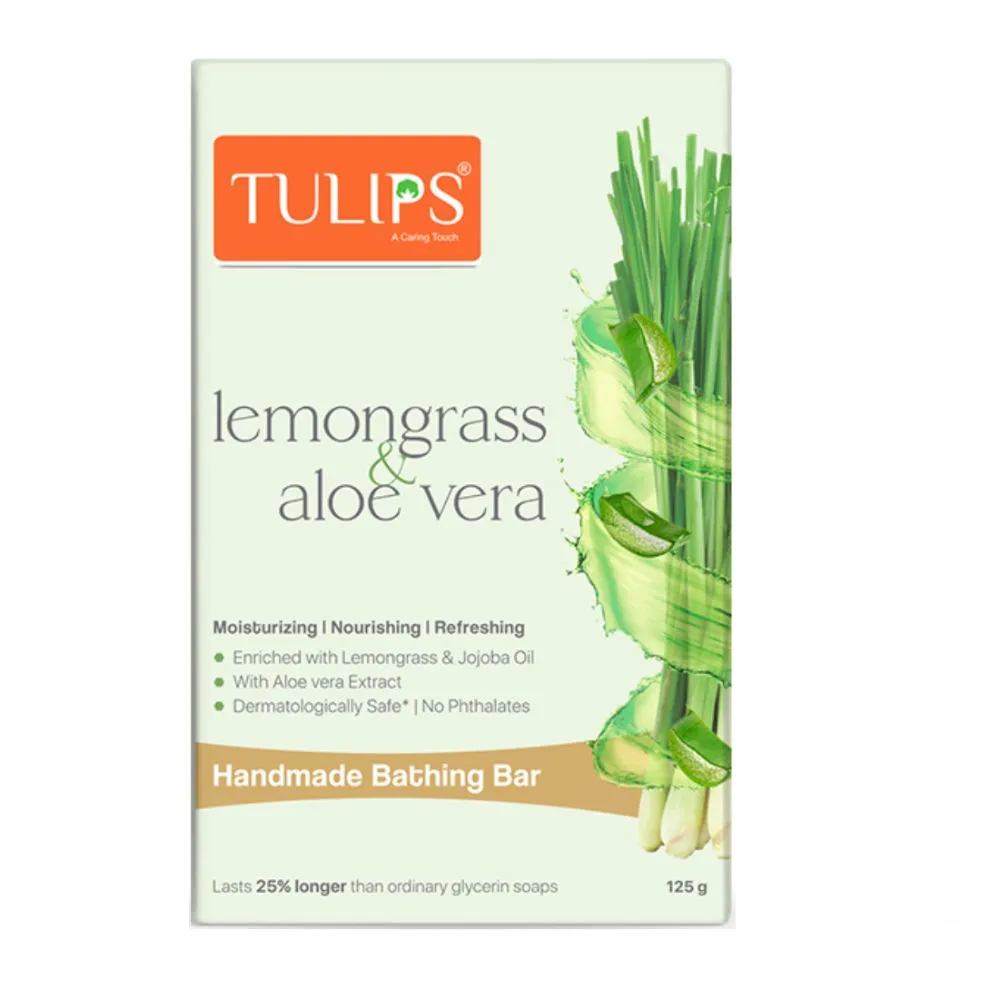 Tulips Lemongrass & Aloe Vera Handmade Bathing Bar