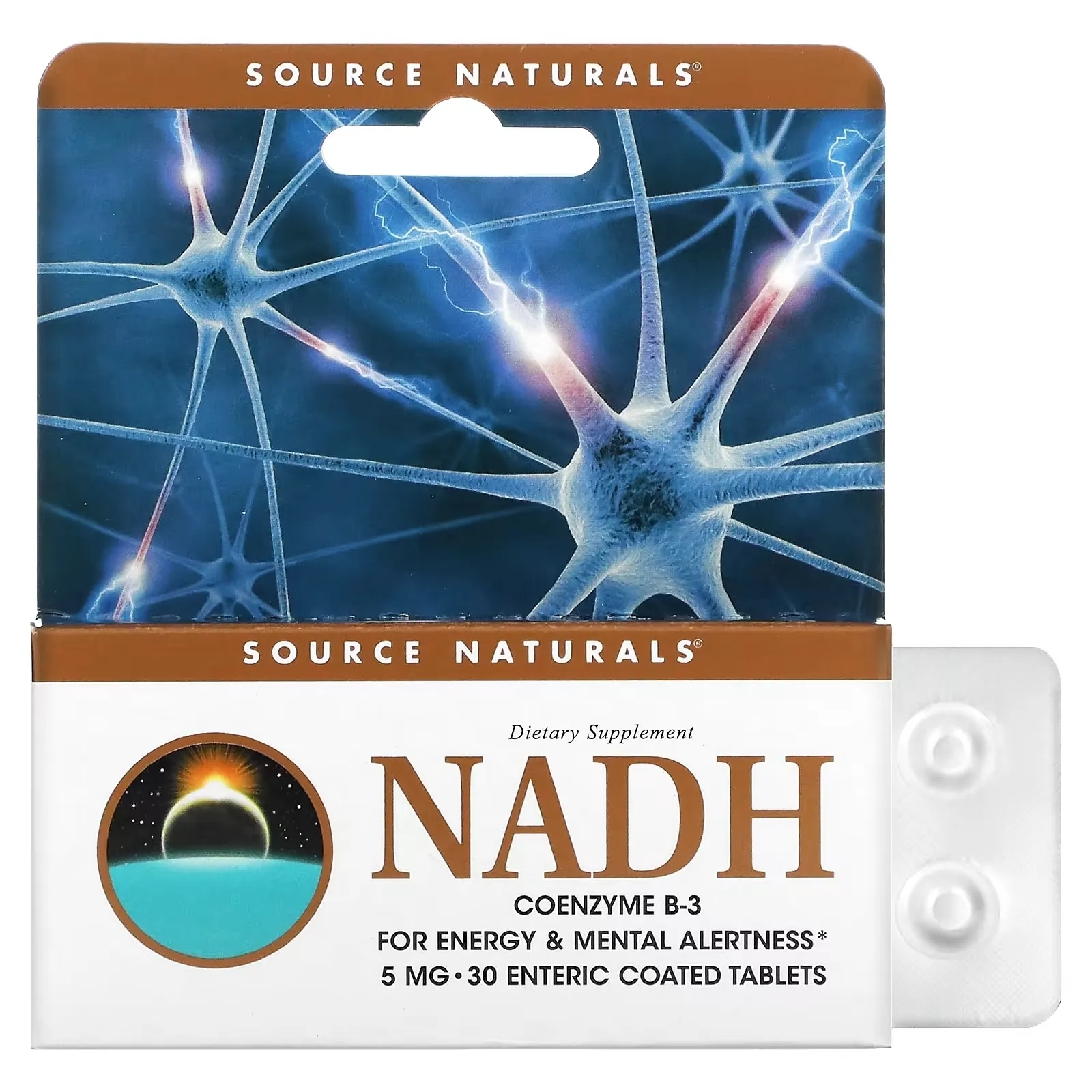 NADH, CoEnzyme B-3, 5 mg, 30 Enteric Coated Tablets