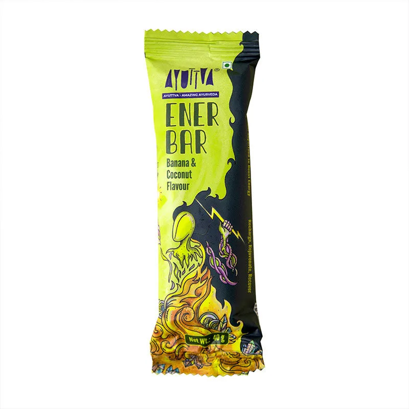 AYUTTVA Ener Bar Banana & Coconut Flavour