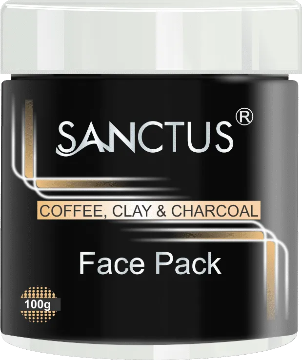 SANCTUS Coffee, Clay & Charcoal Face Pack