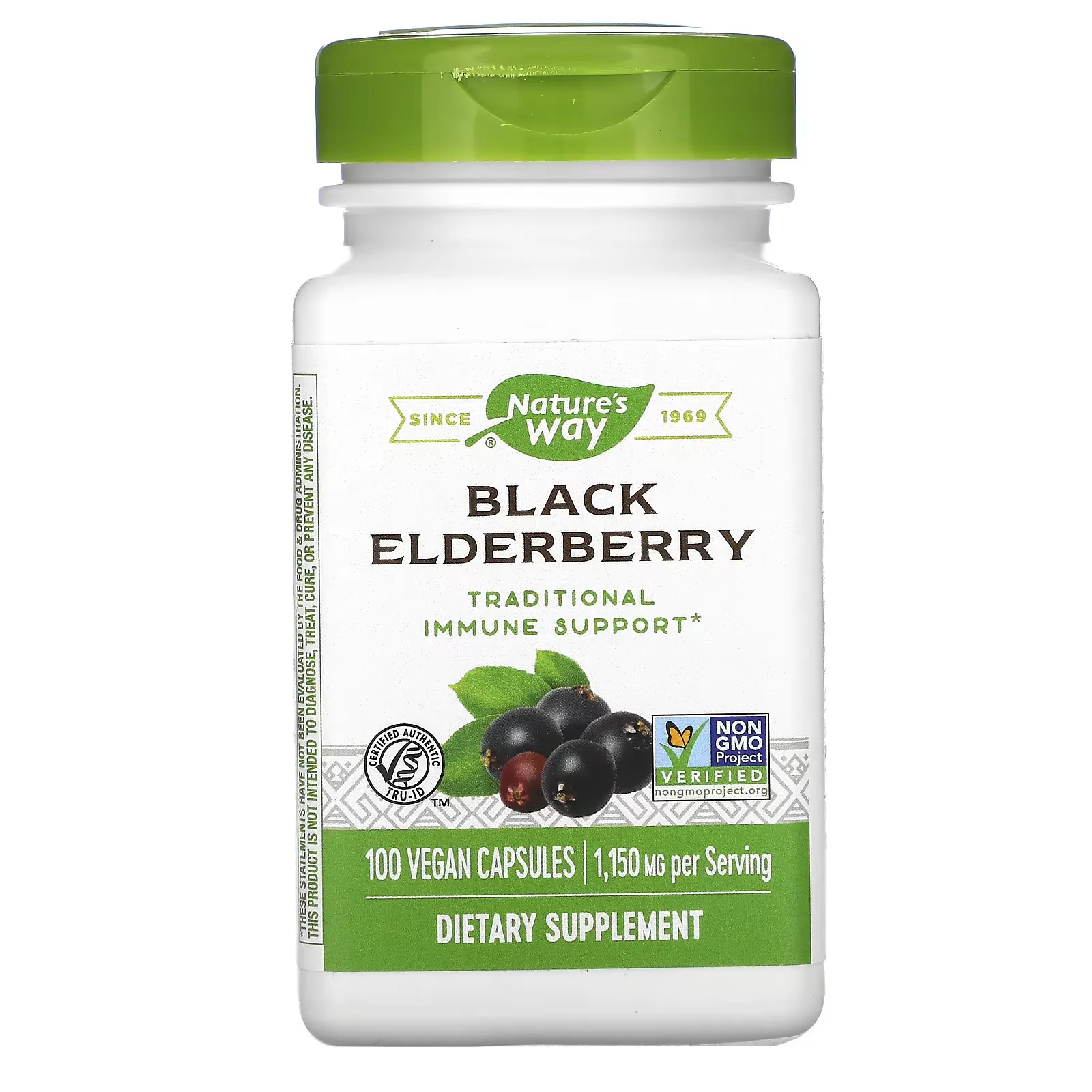 Black Elderberry, 575 mg, 100 Vegan Capsules