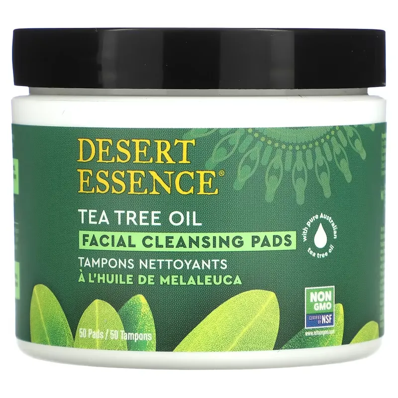 Facial Cleansing Pads, Tea Tree Oil, 50 Pads