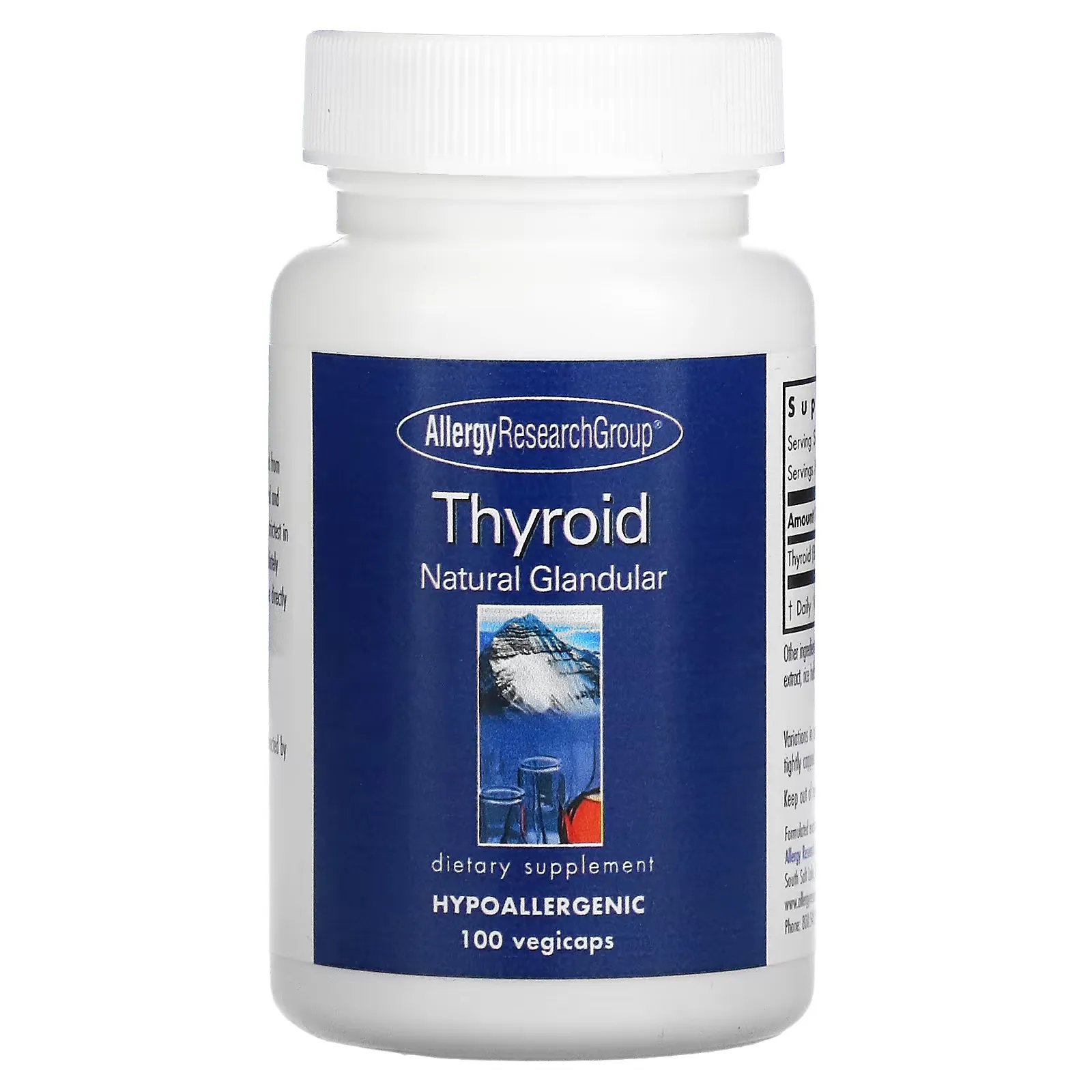 Thyroid, Natural Glandular, 100 Vegicaps