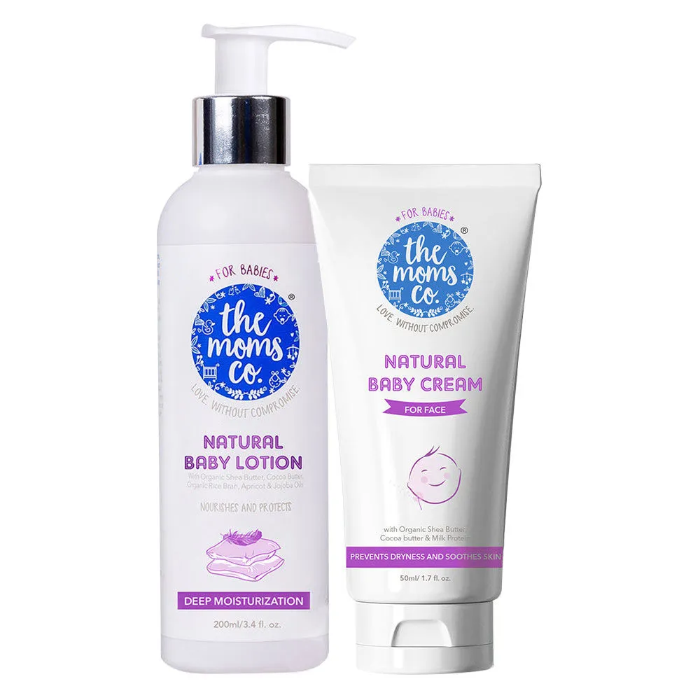 The Moms Co. Baby Moisturizing Duo (Baby Lotion + Baby Cream)