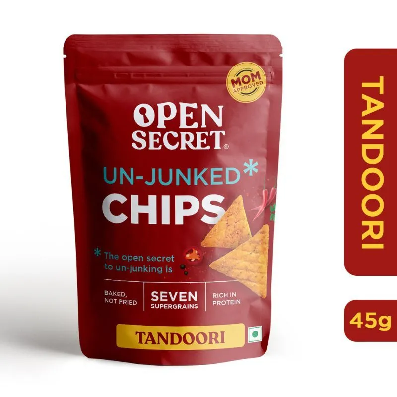 Open Secret Tandoori Unjunked Baked Chips - Pack Of 12