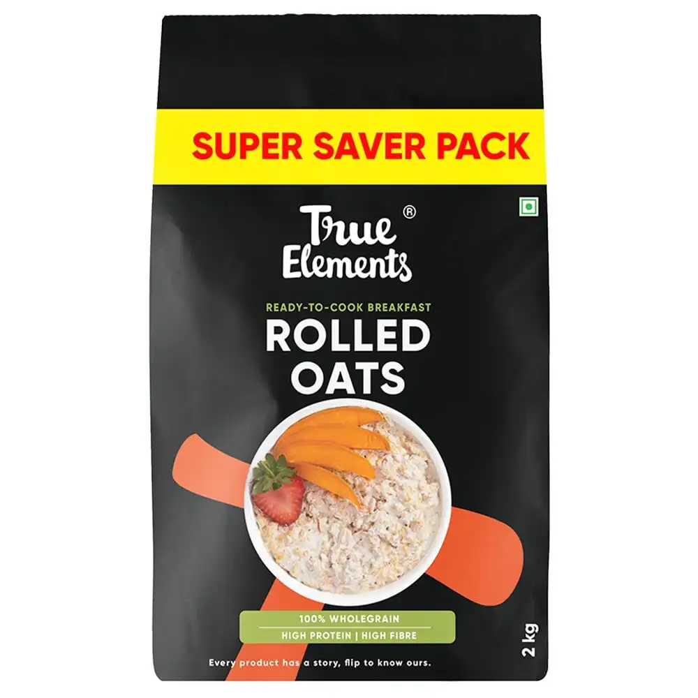 True Elements Gluten-Free Rolled Oats,  2 kg  Unflavoured