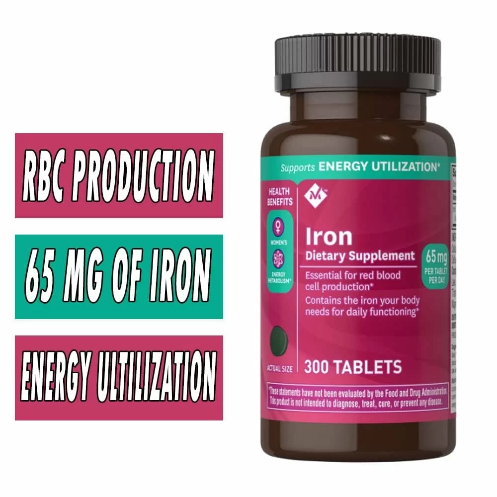 Member's Mark Iron - 65 mg - 300 Tabs - Energy Metabolism