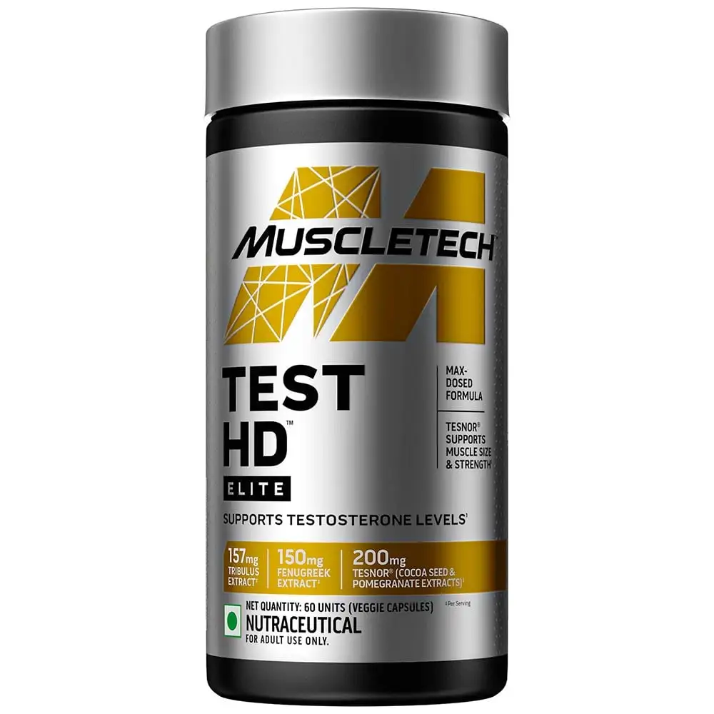 MuscleTech Test HD Elite,  60 veggie capsule(s)  Unflavoured