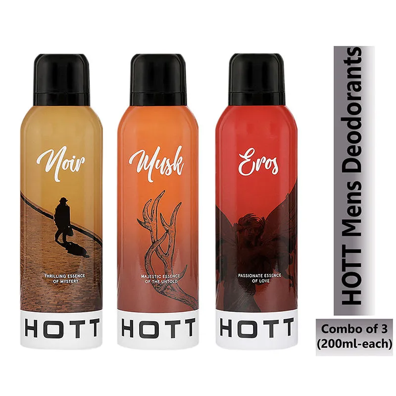 Hott Eros Musk Noir Deodorant For Men - Pack Of 3