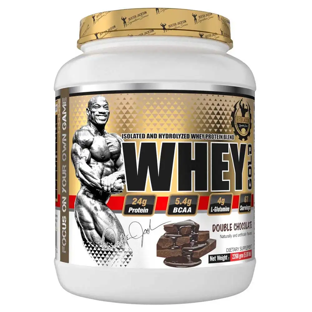 Dexter Jackson Isolate and Hydrolyzed Whey Protein blend Whey Gold,  5 lb  Double Chocolate