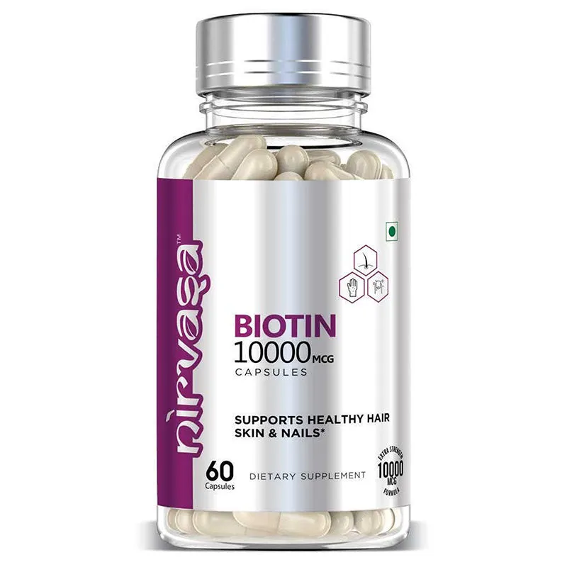 Nirvasa Biotin 10,000 MCG Capsules