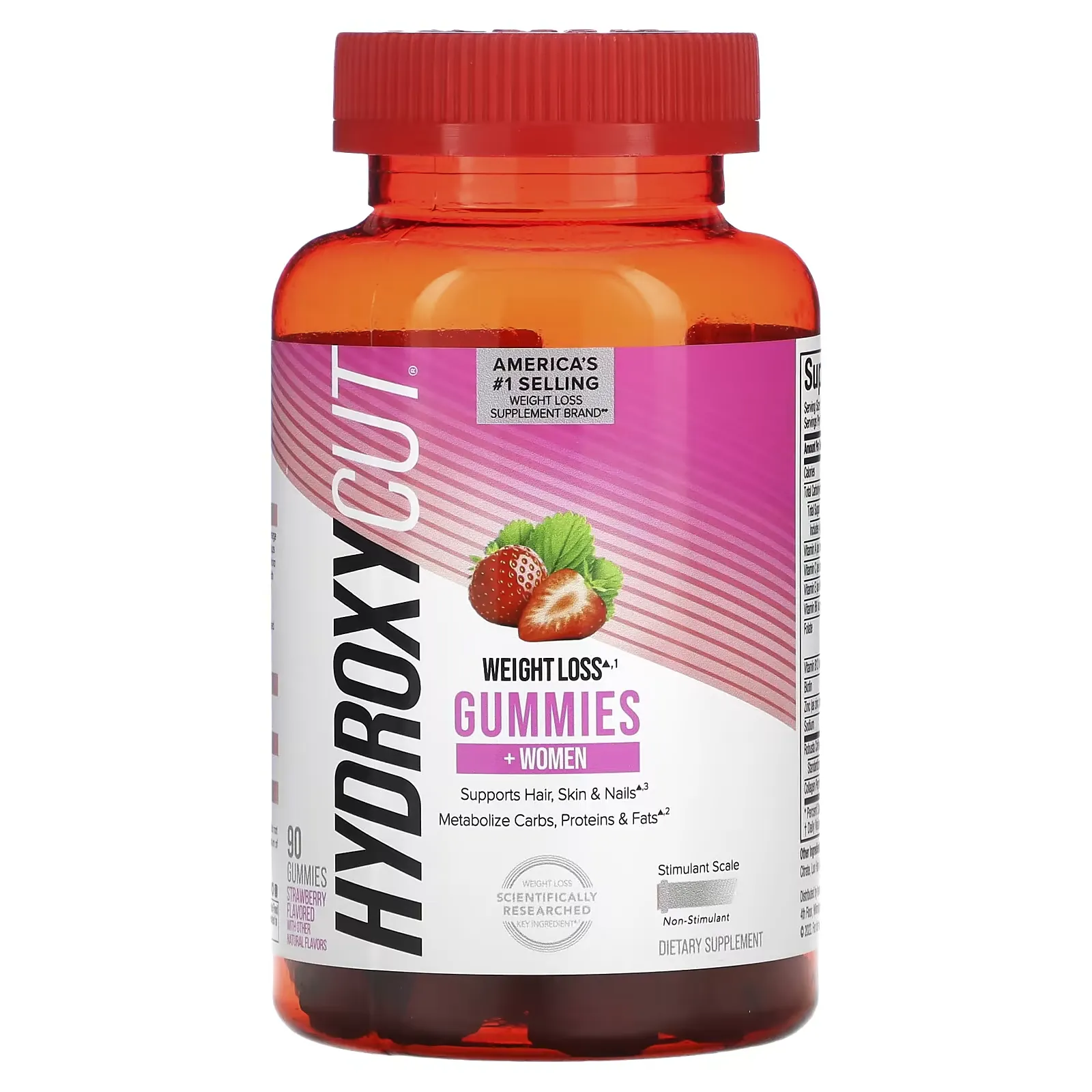 Weight Loss Gummies +Women, Strawberry, 90 Gummies