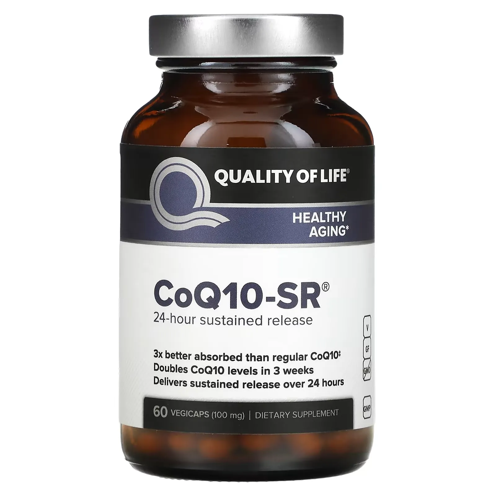 CoQ10-SR, 100 mg, 60 Vegicaps