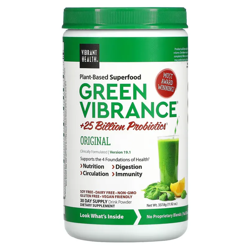 Green Vibrance +25 Billion Probiotics, Version 19.1, 11.92 oz (337.8 g)