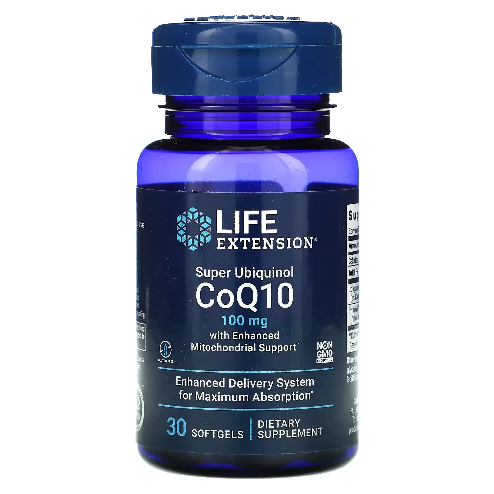 Super Ubiquinol CoQ10 with Enhanced Mitochondrial Support, 100 mg, 30 Softgels