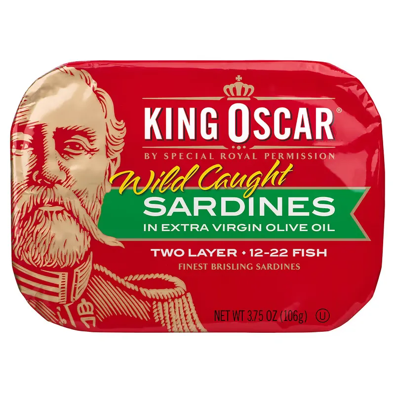 Wild Caught, Sardines In Extra Virgin Olive Oil, Two Layer 12-22 Fish, 3.75 oz (106 g)