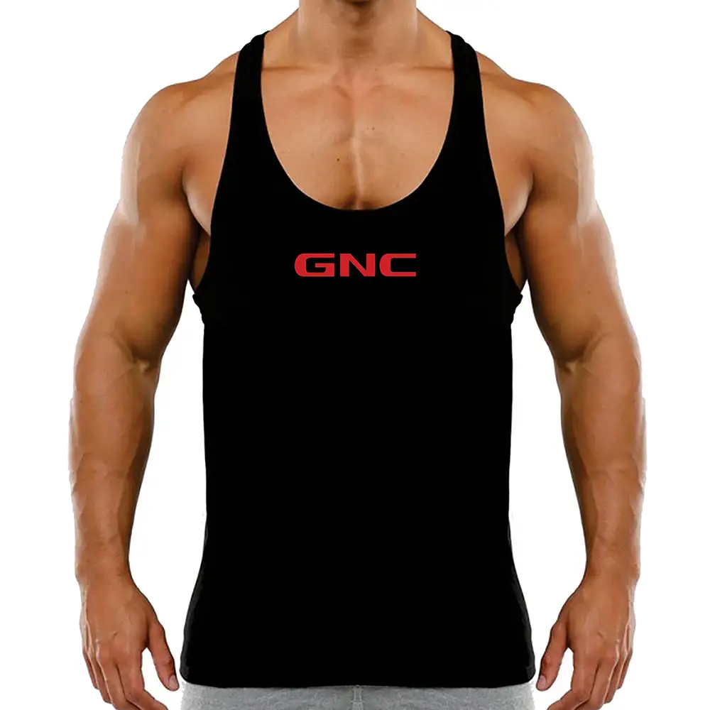 GNC Plain Stringer for Men,  Black  M