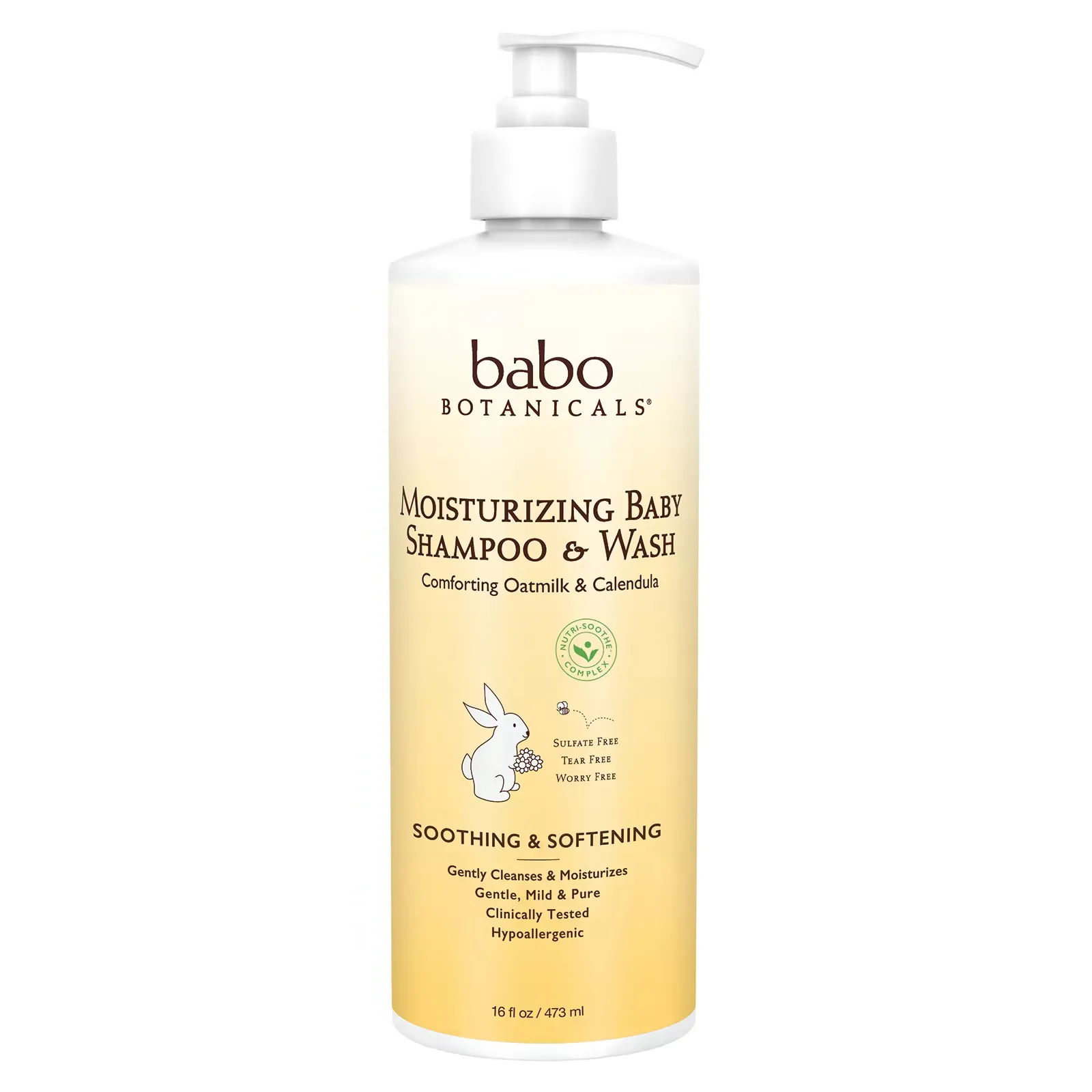 Moisturizing Baby Shampoo & Wash, Oatmilk Calendula, 16 fl oz (473 ml)