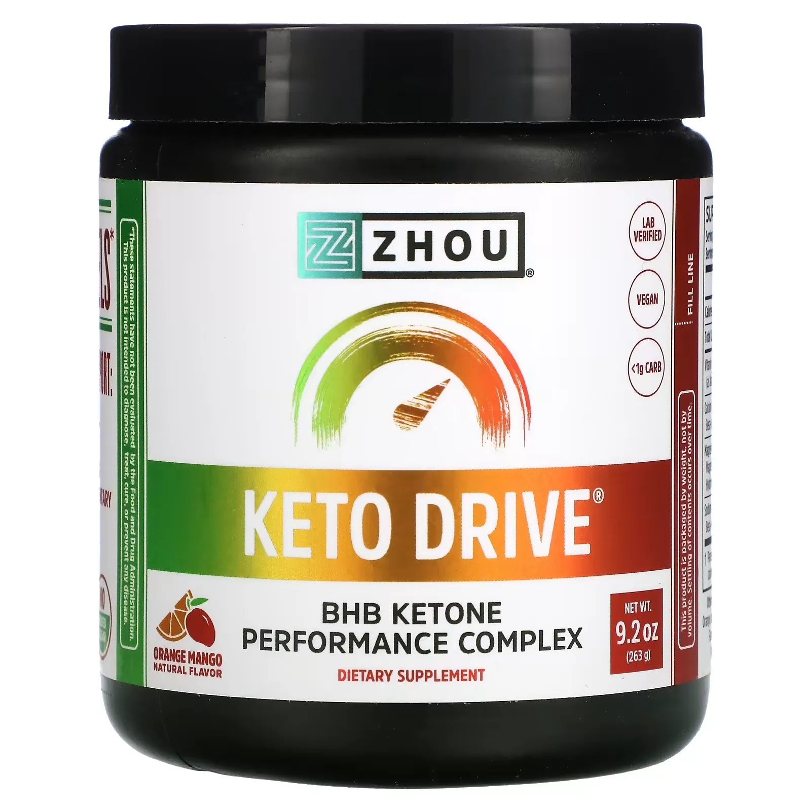 Keto Drive, Orange Mango, 9.2 oz (263 g)