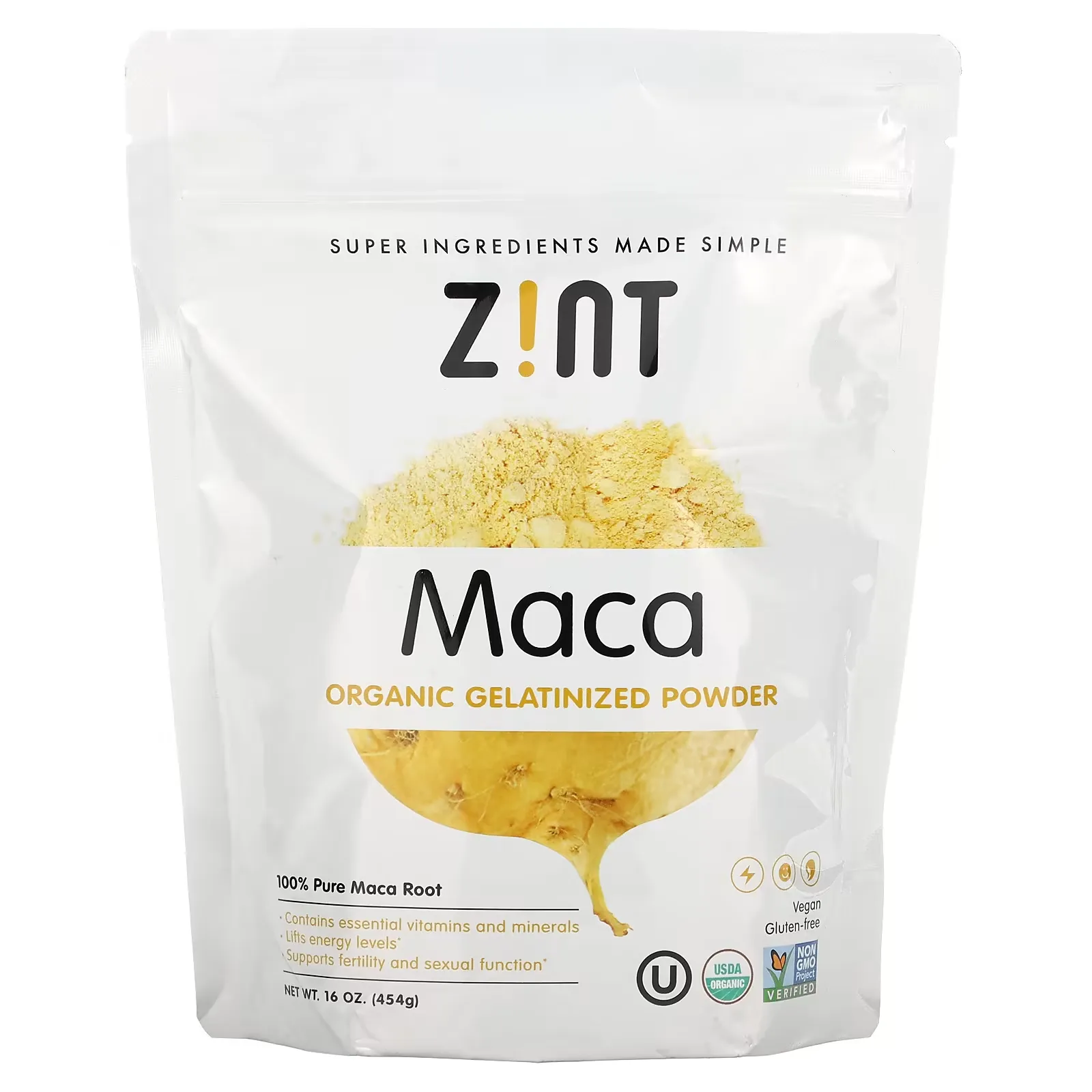 Maca, Organic Gelatinized Powder, 16 oz (454 g)