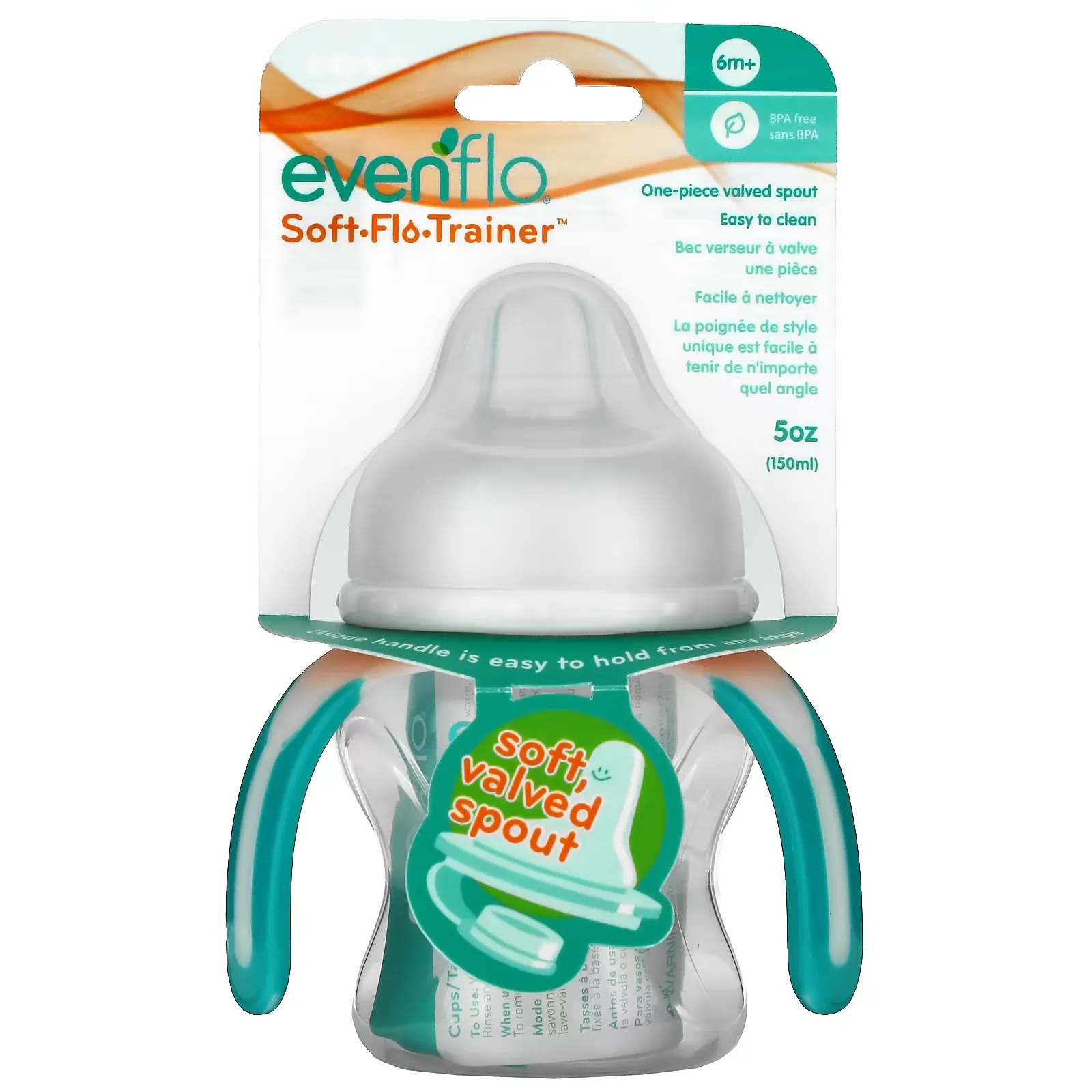 Soft-Flo Trainer, 6M+, Green, 5 oz (150 ml)