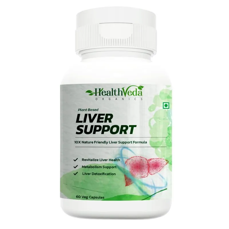 Health Veda Organics Plant Based Liver Support Supplements For Liver Support & Detoxification