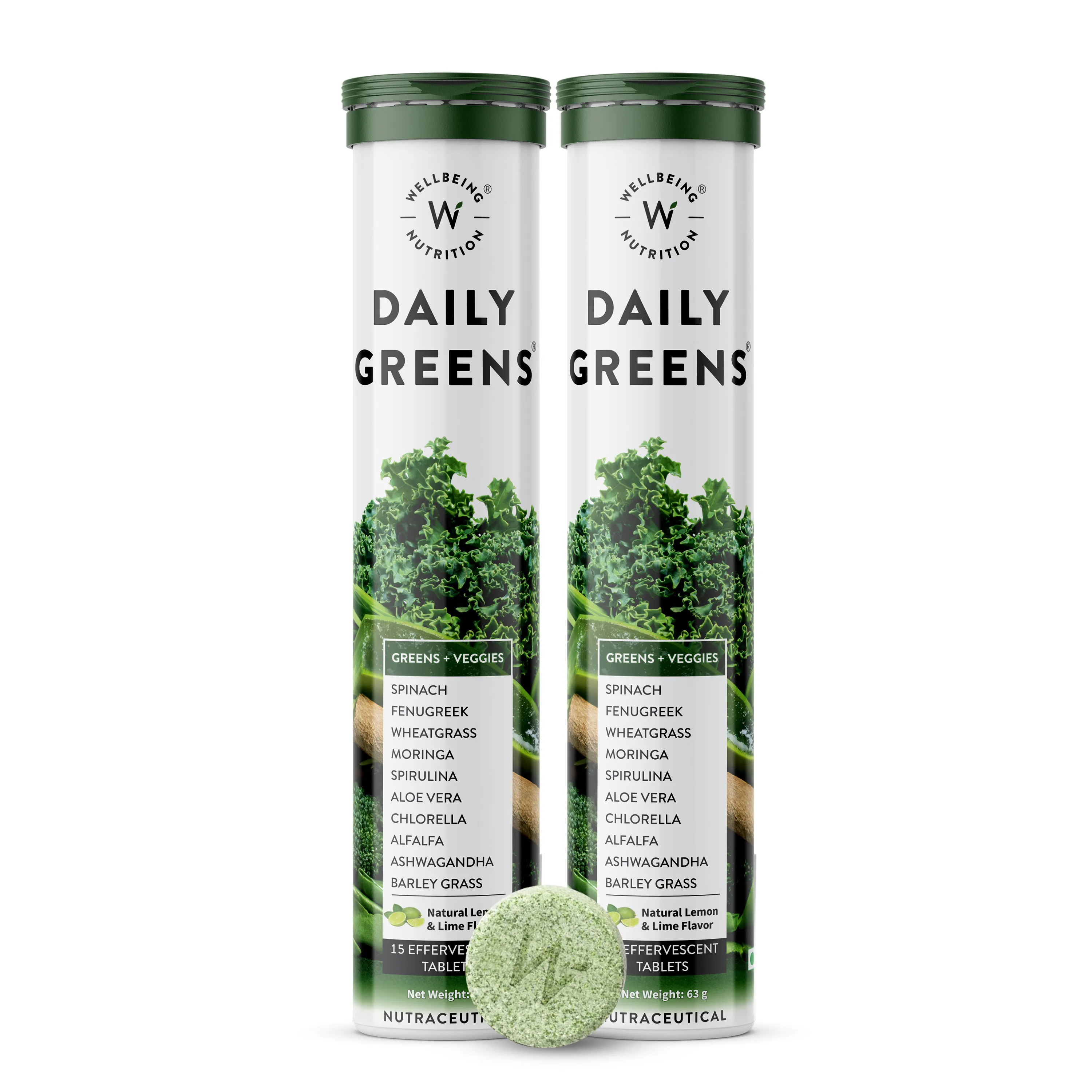 Wellbeing Nutrition Daily Greens Wholefood Multivitamin for Detox Plant Superfoods & Antioxidants