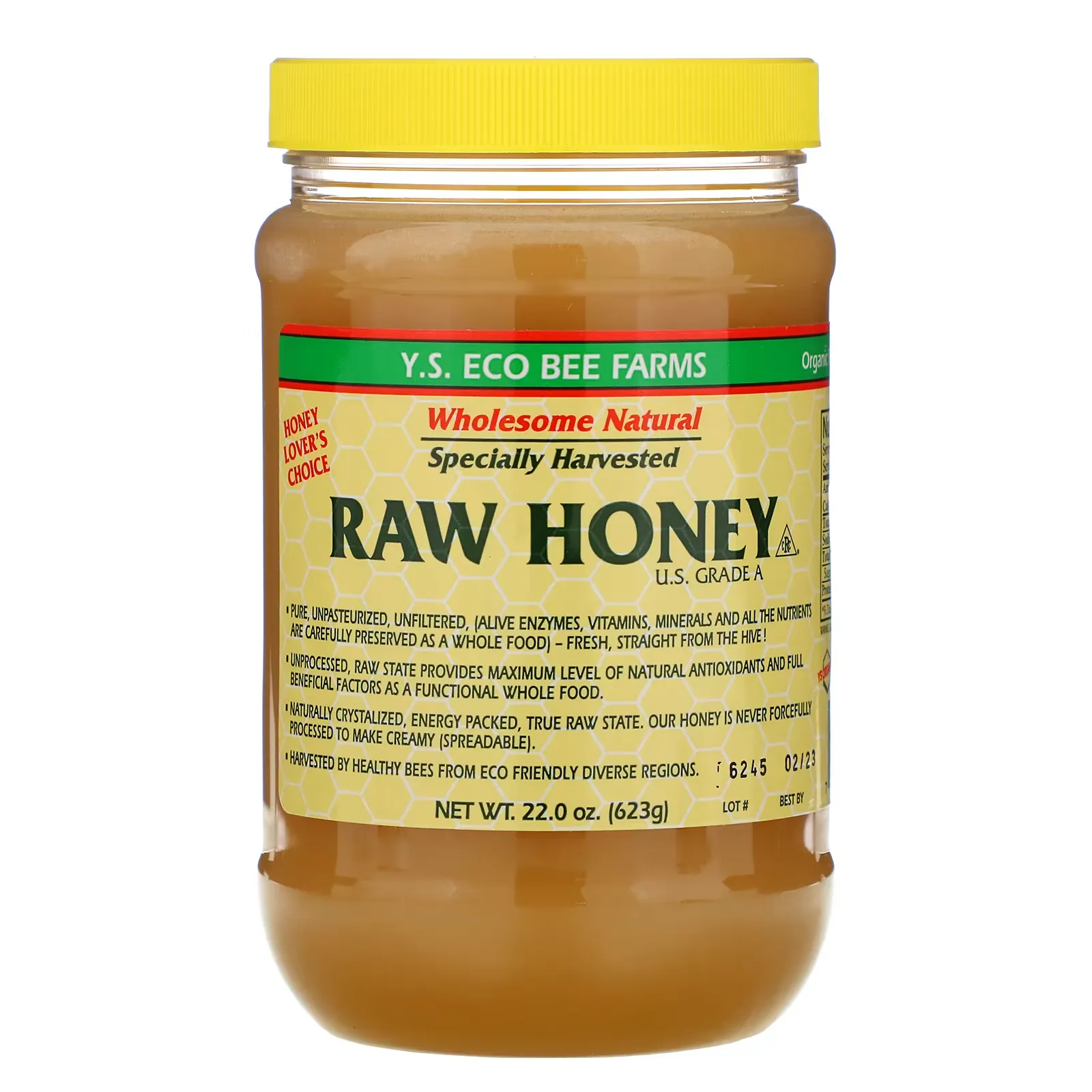 Raw Honey, U.S. Grade A, 22.0 oz (623 g)