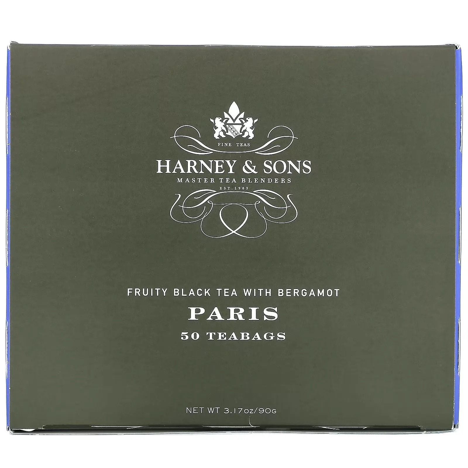 Paris, Fruity Black Tea with Bergamot, 50 Tea Bags, 3.17 oz (90 g)