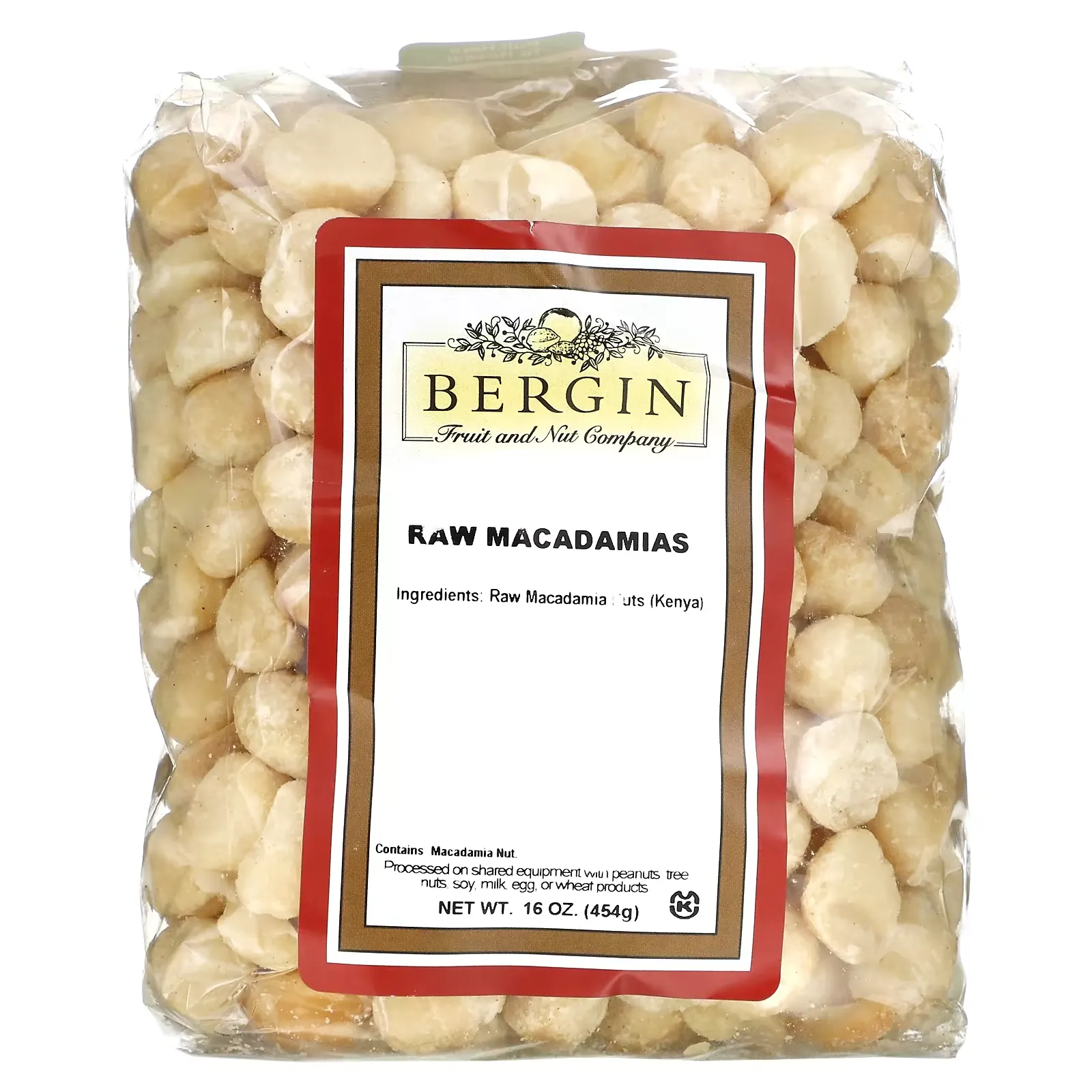 Raw Macadamias, 16 oz (454 g)